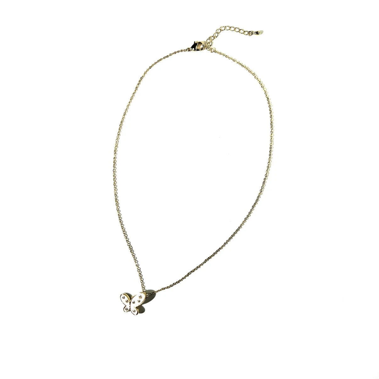 Gold butterfly pendant necklace, ipanda