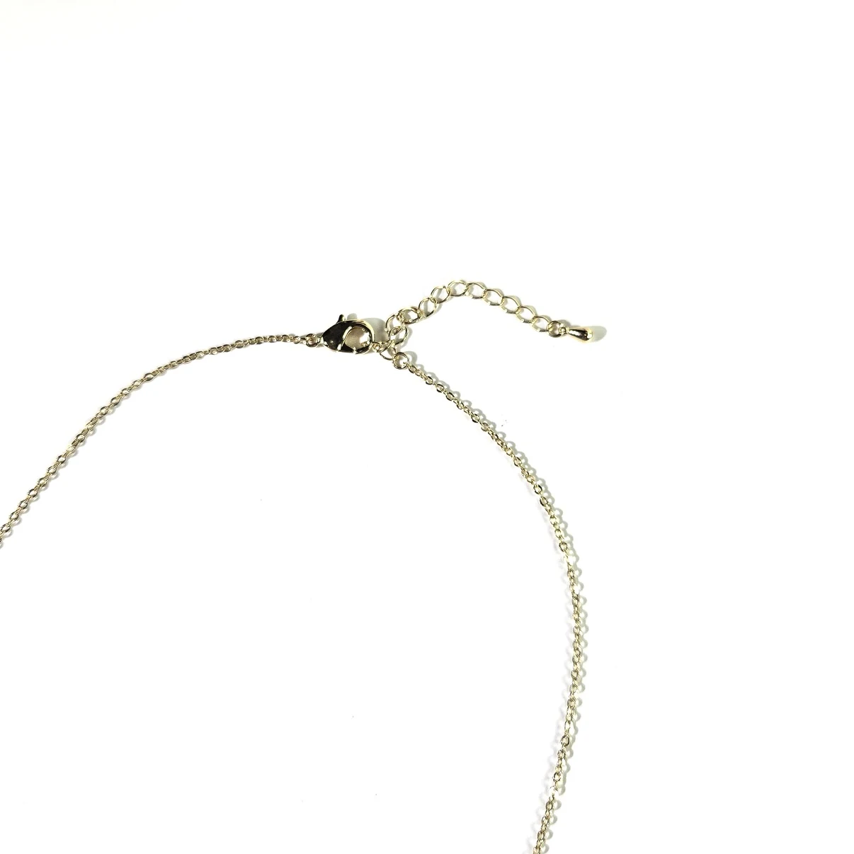 Lobster clasp and extender chain detail