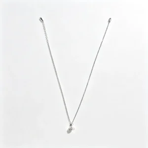 Cubic zirconia solitaire pendant necklace in silver, ipanda